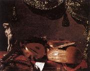 BASCHENIS, Evaristo Still-Life with Musical Instruments and a Small Classical Statue  www oil painting picture wholesale